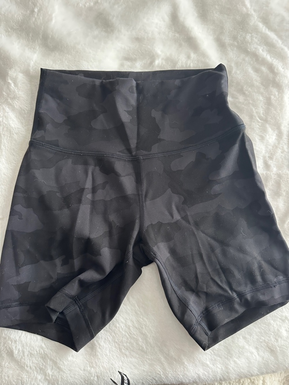 lululemon athletica Black Camo High-Rise Bike Shorts